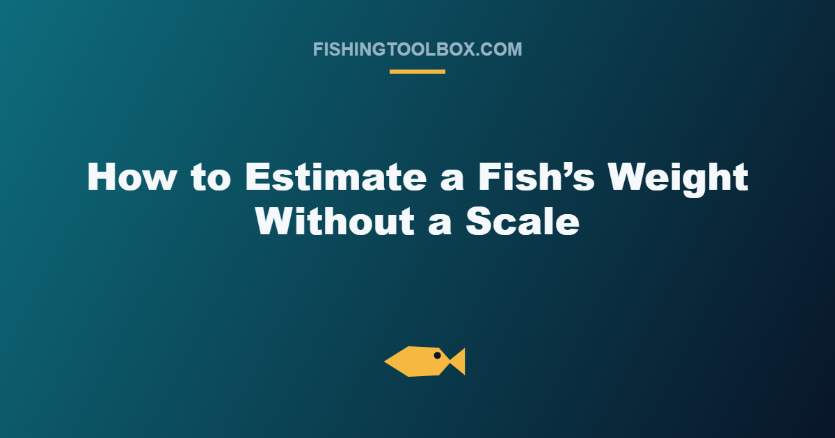 How to Estimate a Fish’s Weight Without a Scale